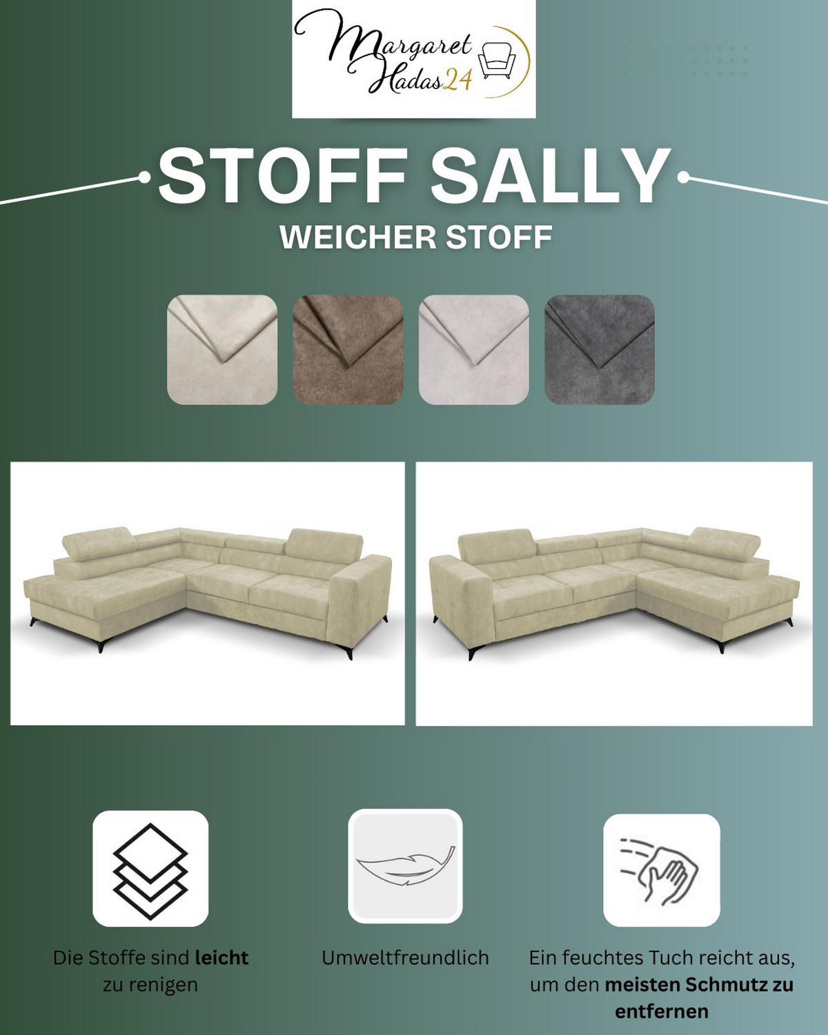 ECKSOFA Palermo L-Form mit Schlaffunktion Bettkasten 267 cm Wohnzimmer links braun - Braun, Kunststoff (106/267cm) - Margaret Hadas24