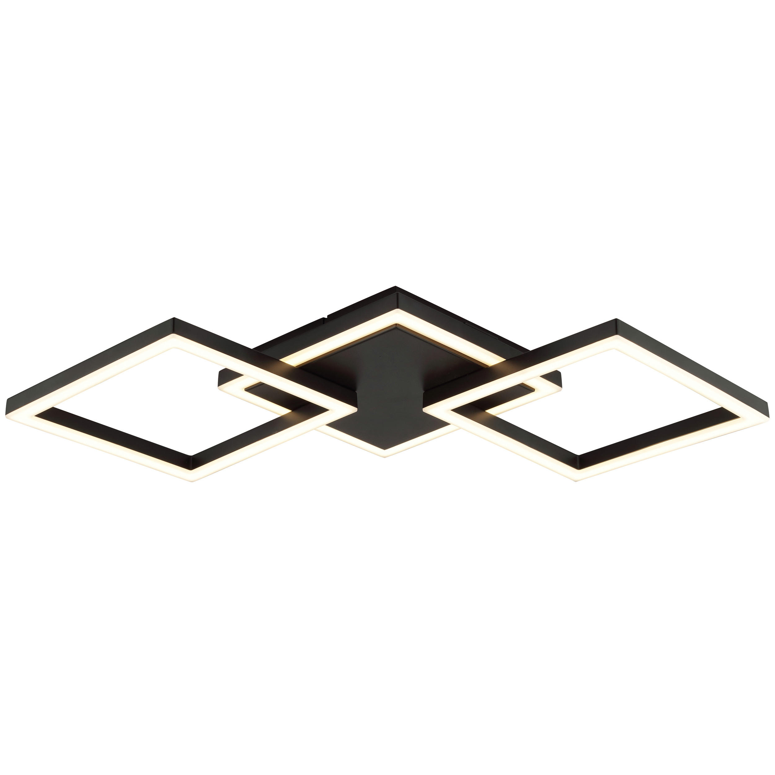 LED DECKENLEUCHTE Jorvic Schwarz 28/61,5/5 cm - Schwarz, Kunststoff (28/61.5/5cm) - Brilliant