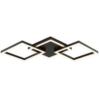 LED DECKENLEUCHTE Jorvic Schwarz 28/61,5/5 cm - Schwarz, Kunststoff (28/61.5/5cm) - Brilliant