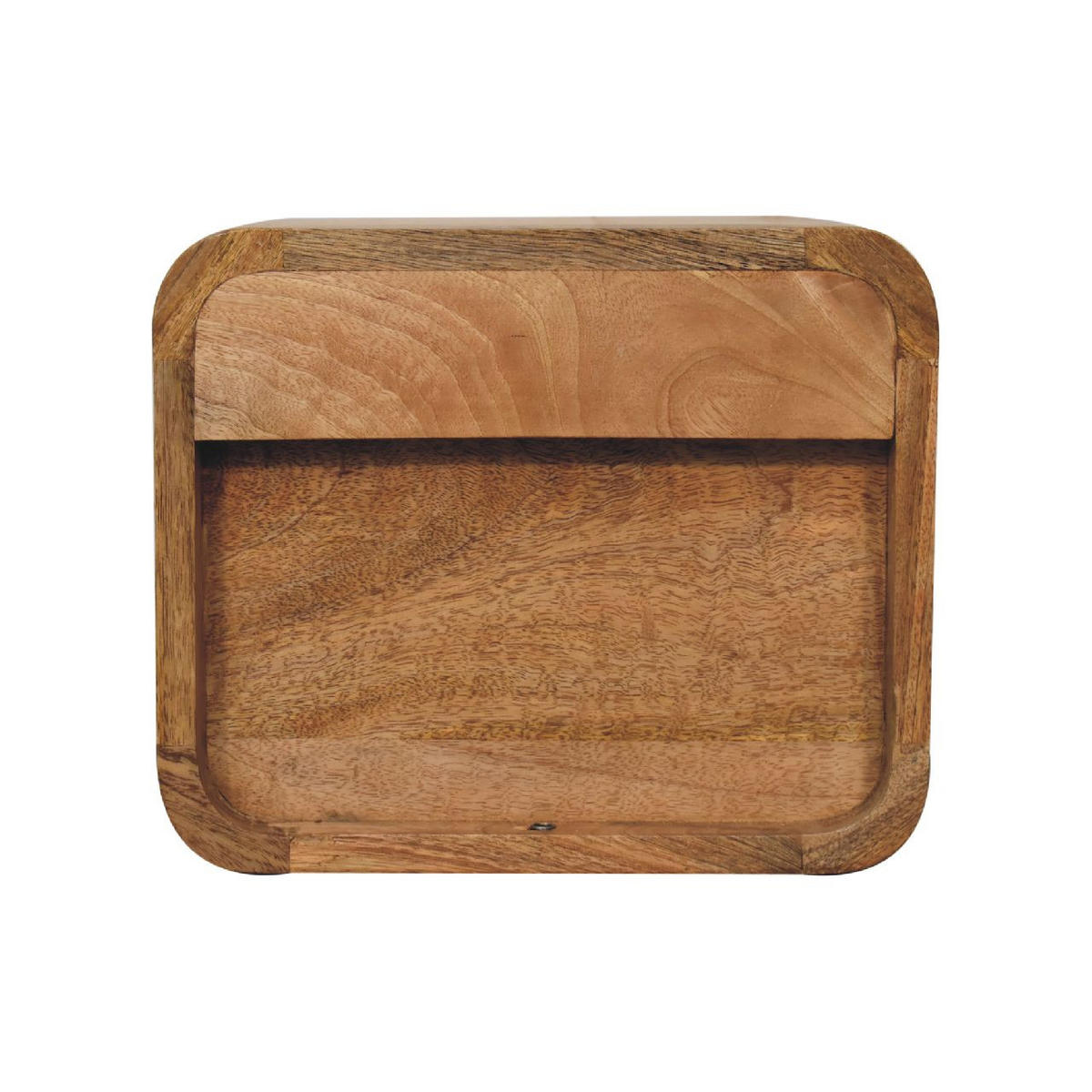 NACHTTISCH Mini aus massivem Mangoholz, 2-Schublades, Beige - Messingfarben/Braun, Holz/Metall (30/25/25cm) - Artisan Furniture