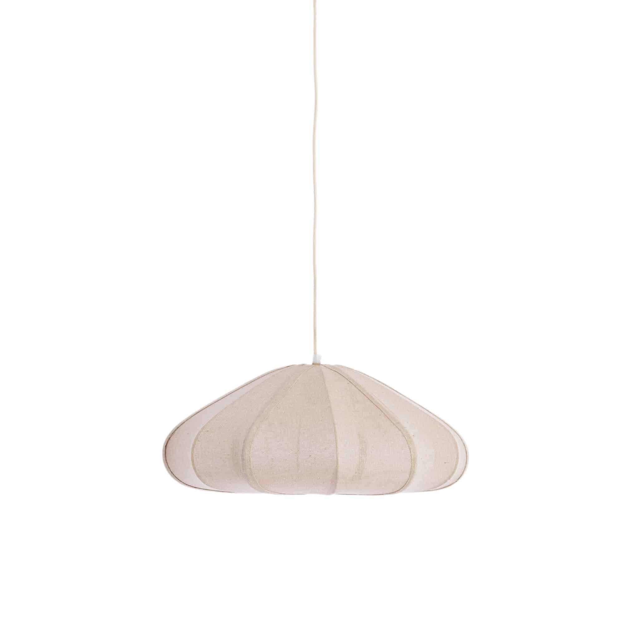 HÄNGELAMPE Cesano Weiß 50/50/20 cm - Weiß, Textil (50/50/20cm) - Light & Living