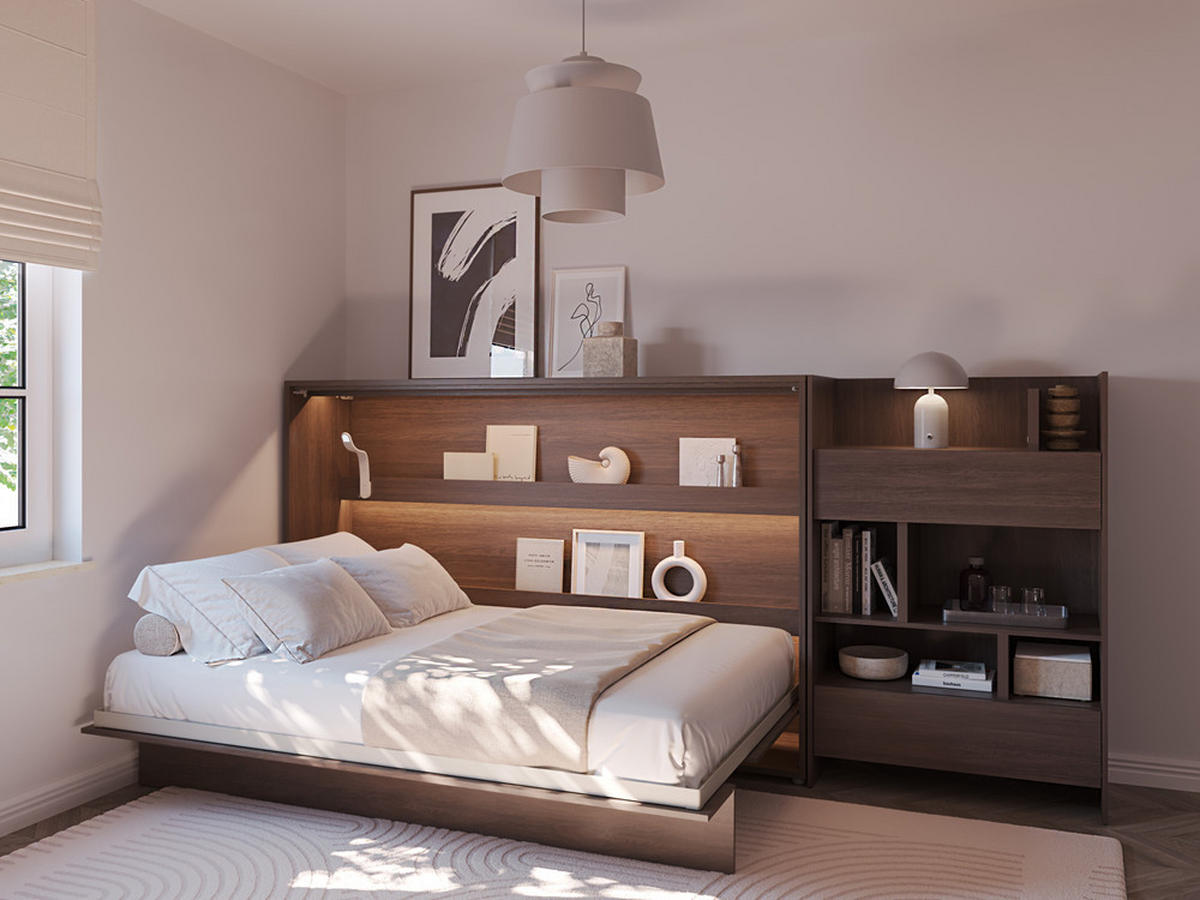 SCHRANKBETT BED CONCEPT BC-05 Matratze - Alteiche, Holzwerkstoff (120/200cm) - Meblini