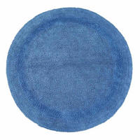BADEMATTE 80 cm rund, 100% Baumwolle, wendbar - Blau, Textil (80/80cm) - Homescapes