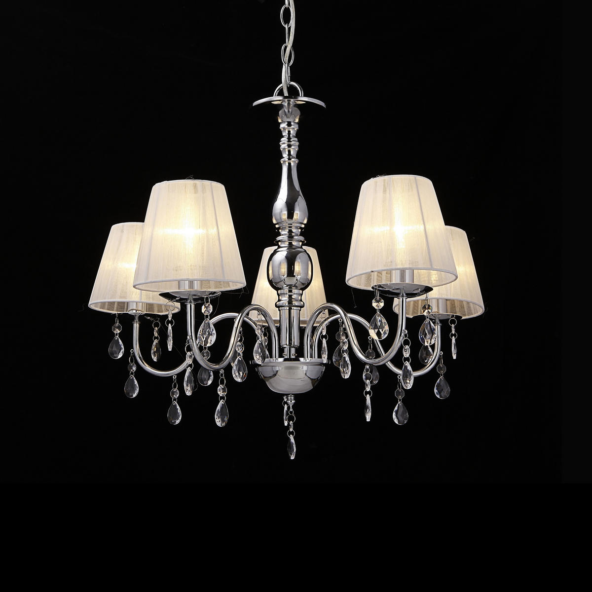 KRONLEUCHTER lsabelle - Weiß, Metall (54/54/45cm) - lux.pro