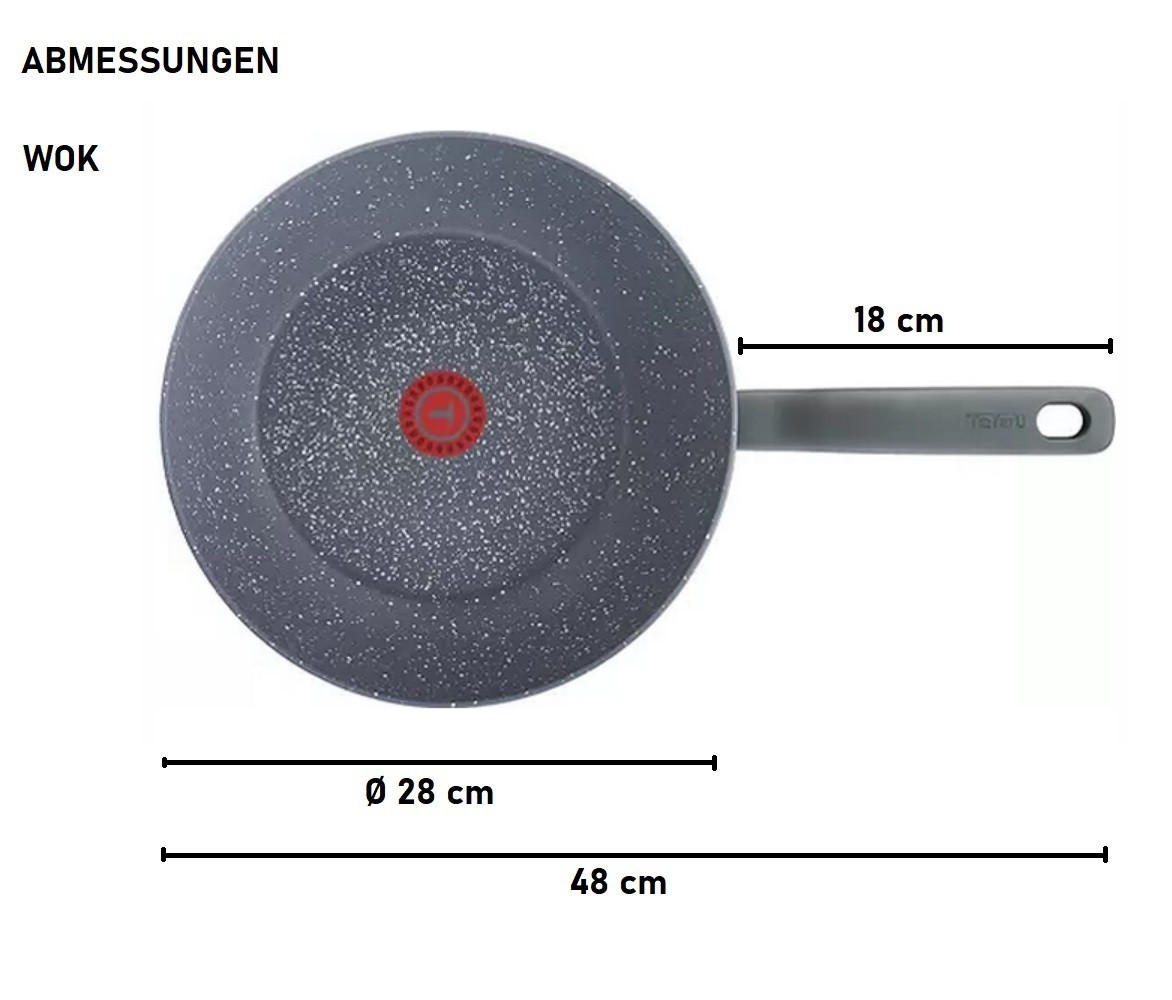 WOKPFANNE G13409 Healthy Schwarz - Schwarz, Metall (48/28/10cm)