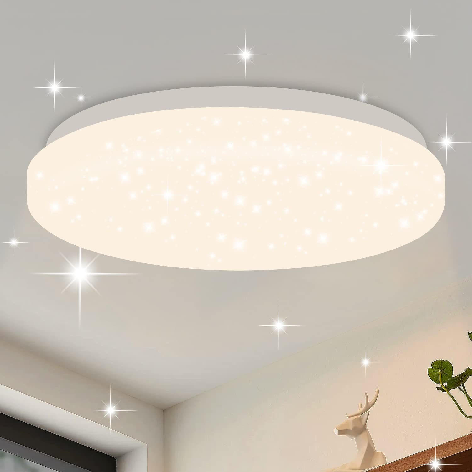 LED-DECKENLEUCHTE Milchstraße 21 cm - Weiß, Kunststoff (21/21/5cm) - Nettlife