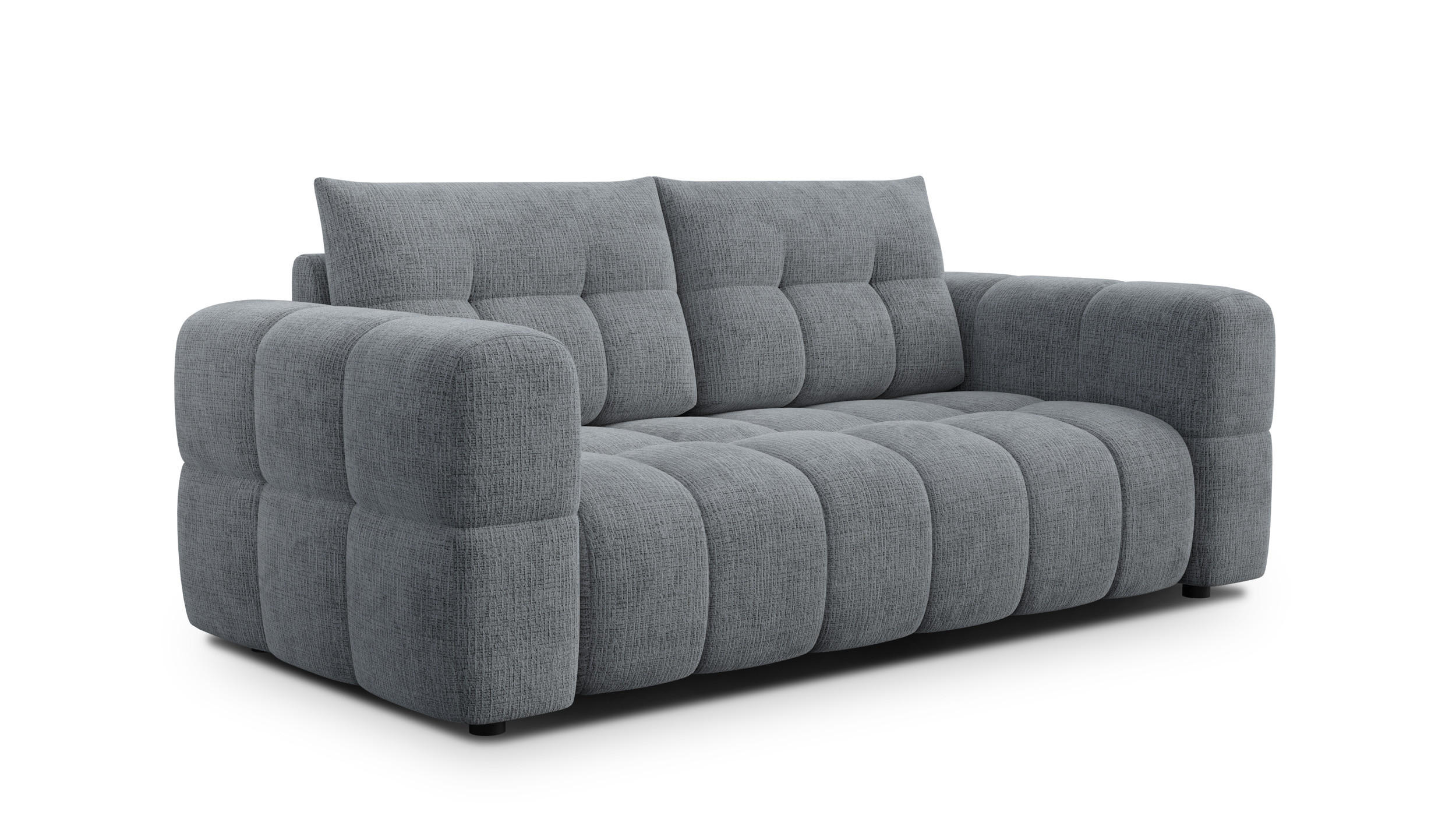 SOFA CLOUDI 2,5-Sitzer, dunkelgrau - Dunkelgrau/Schwarz, Holz/Textil (211/89/104cm) - Courtois Laville