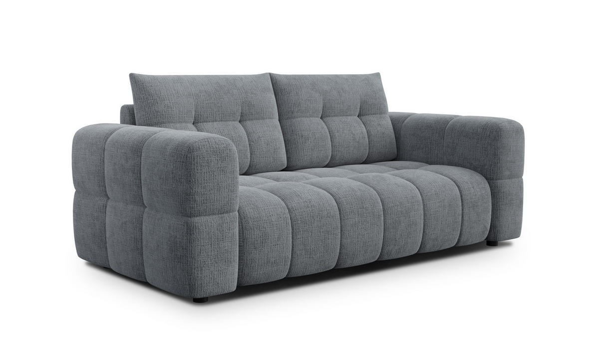 SOFA CLOUDI 2,5-Sitzer, dunkelgrau - Dunkelgrau/Schwarz, Holz/Textil (211/89/104cm) - Courtois Laville