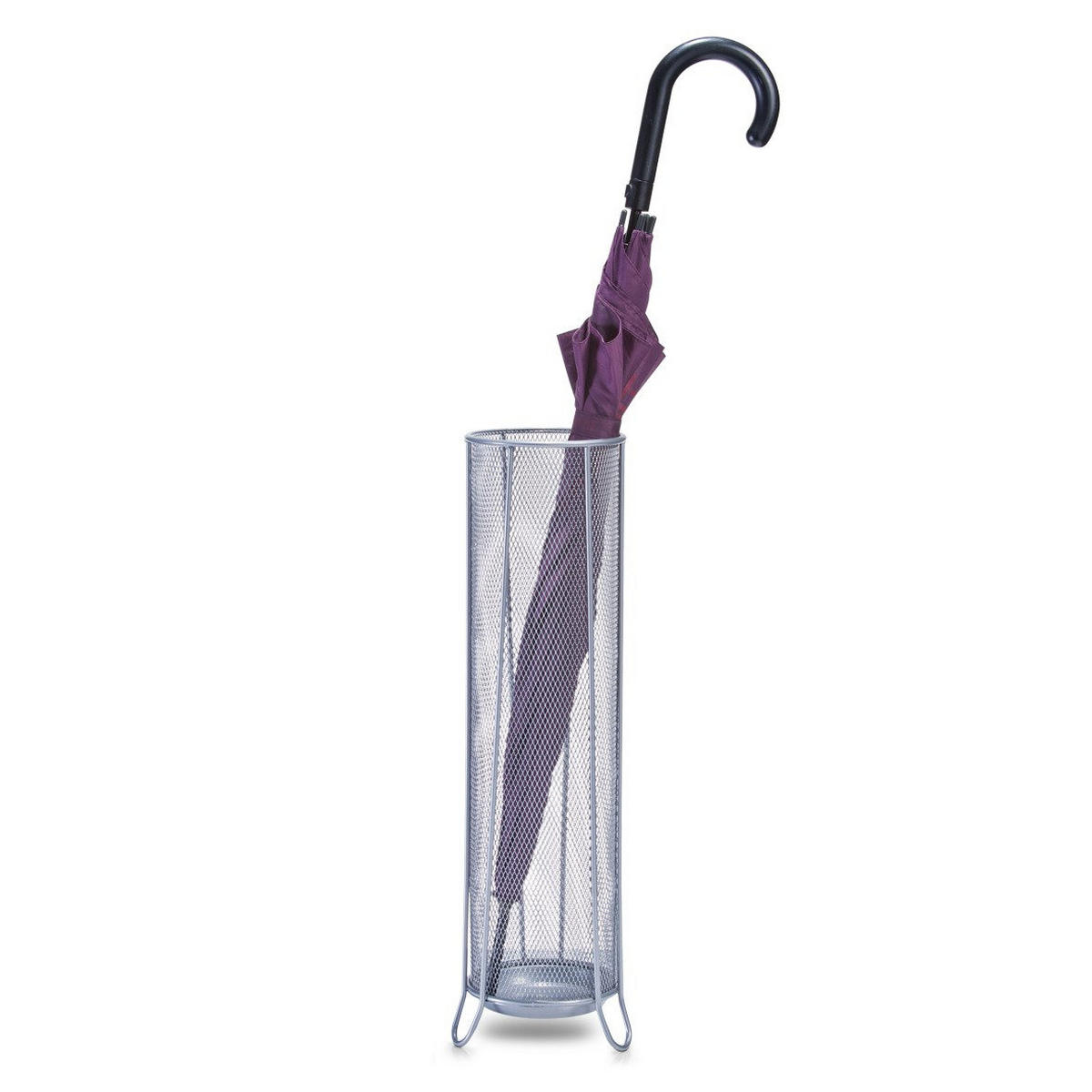 SCHIRMSTÄNDER 14/14/53 cm - Silberfarben, Metall (14/53/14cm) - ZELLER