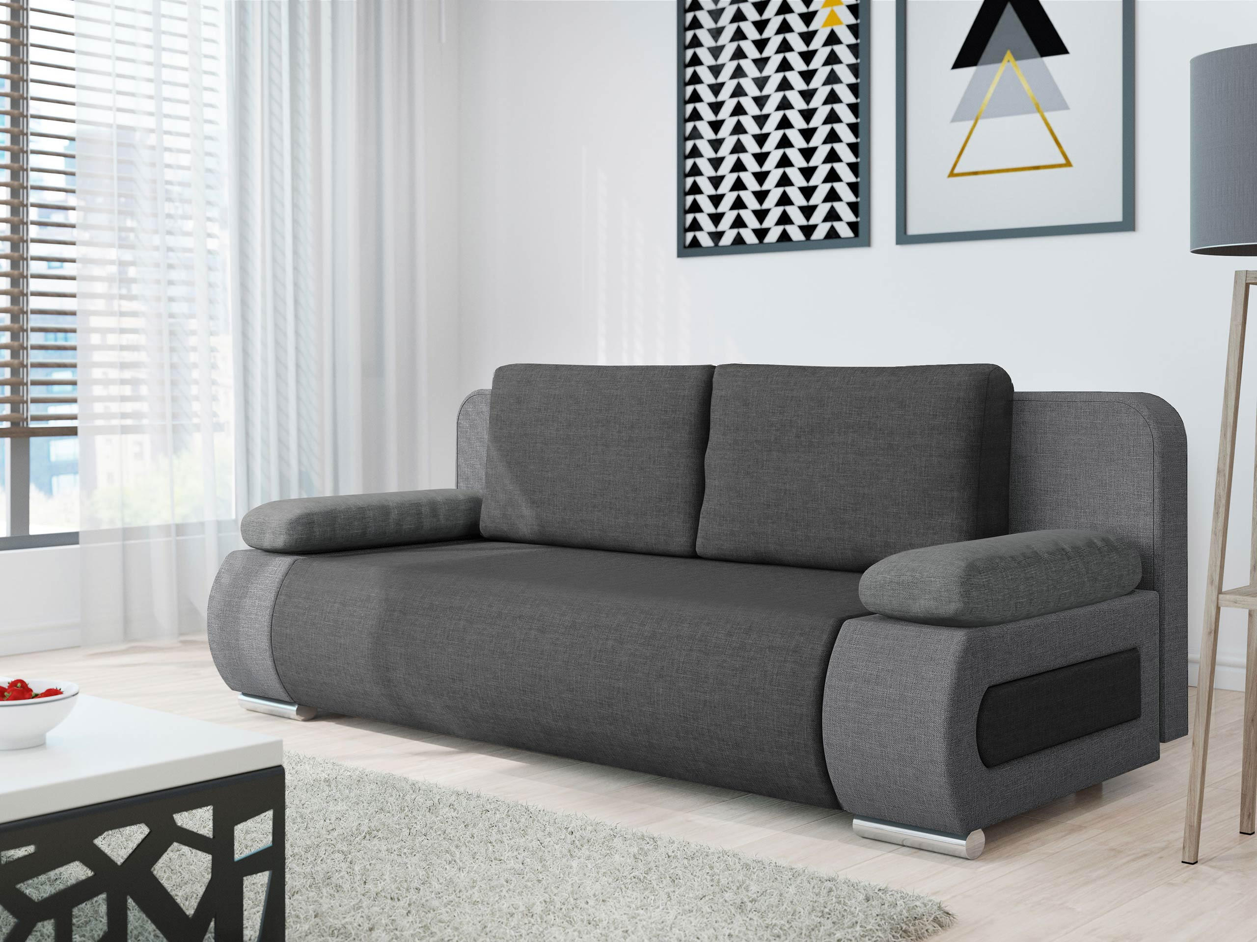 SCHLAFSOFA Emma - Alufarben, Holz/Kunststoff (200/77/92cm) - MIRJAN24