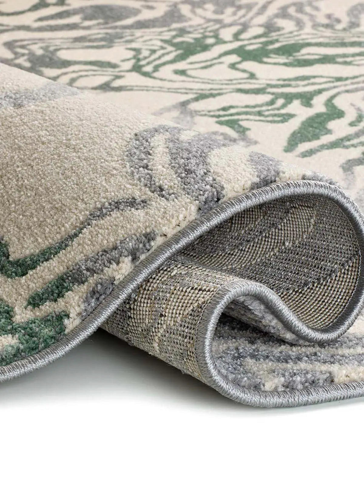 KURZFLORTEPPICH Grün / Grau Astra 80/150 cm - Grau/Grün, Naturmaterialien/Textil (80/150cm) - Atticgo