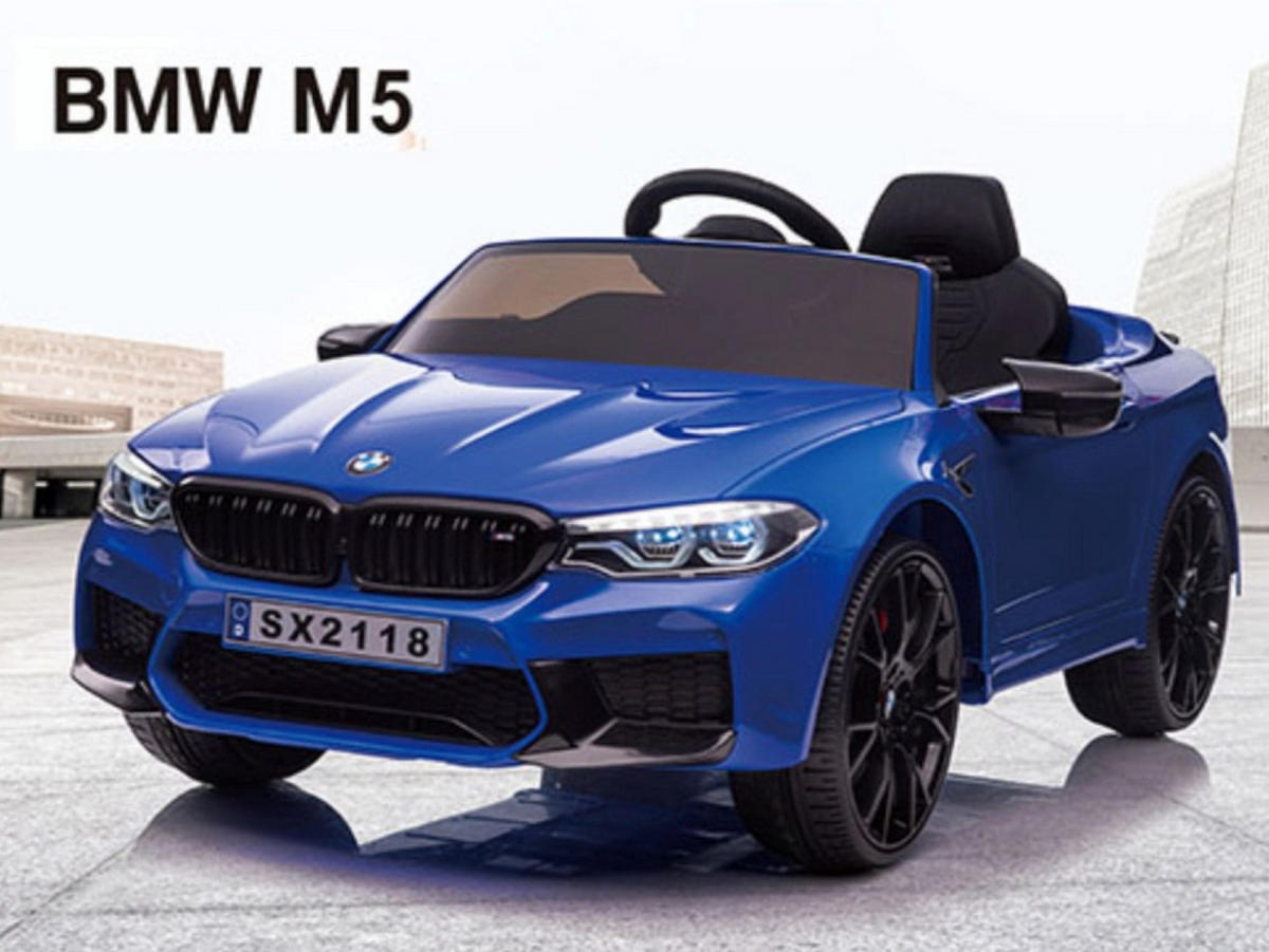 KINDER ELEKTROAUTO BMW M5 Blau - Blau, Kunststoff (124/74/55cm) - TPFLiving