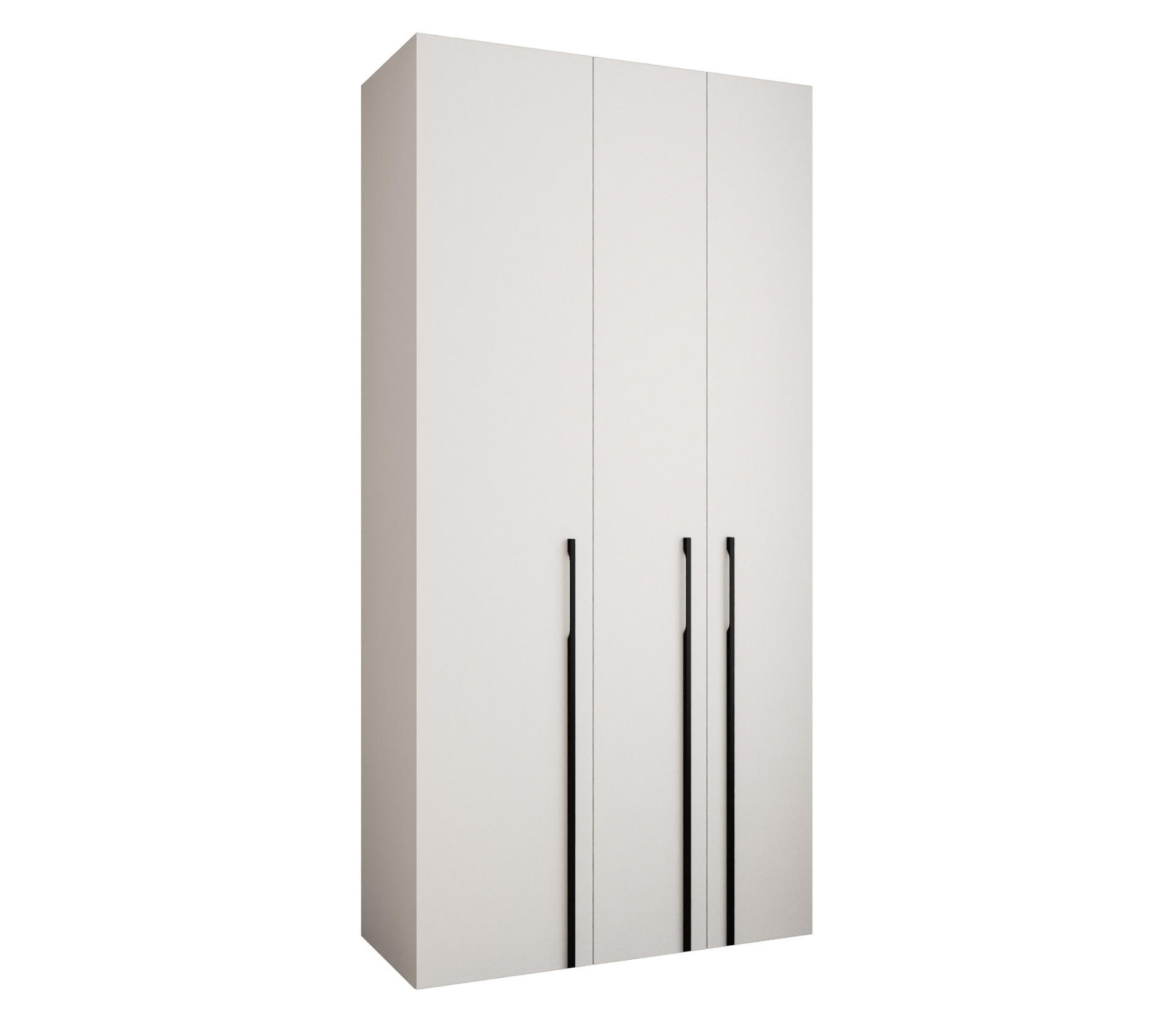 DREHTÜRENSCHRANK 245,5/120/40 3-türig - Schwarz/Weiß, Holz/Metall (120/245.5/40cm) - Abiks Möbel