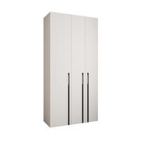 DREHTÜRENSCHRANK 245,5/120/50 3-türig - Schwarz/Weiß, Holz/Metall (120/245.5/50cm) - Abiks Möbel