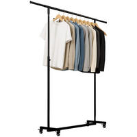 KLEIDERSTÄNDER -Metall - Schwarz, Metall (120/120/50cm) - CLP