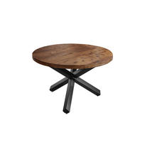 ESSTISCH LUCA - Schwarz/Braun, Holz/Metall (140/140/78cm) - SAM
