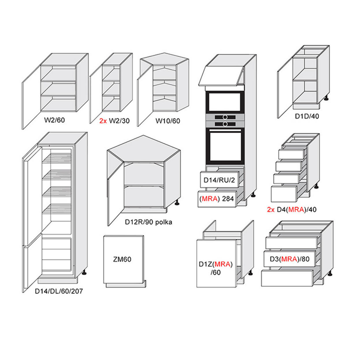 WINKELKÜCHE Elbing weiß matt 350 / 270 / 207cm mit Teilauszug (Blum Metabox) - Weiß, Holzwerkstoff/Metall (350/207/270cm) - Feldmann-Wohnen
