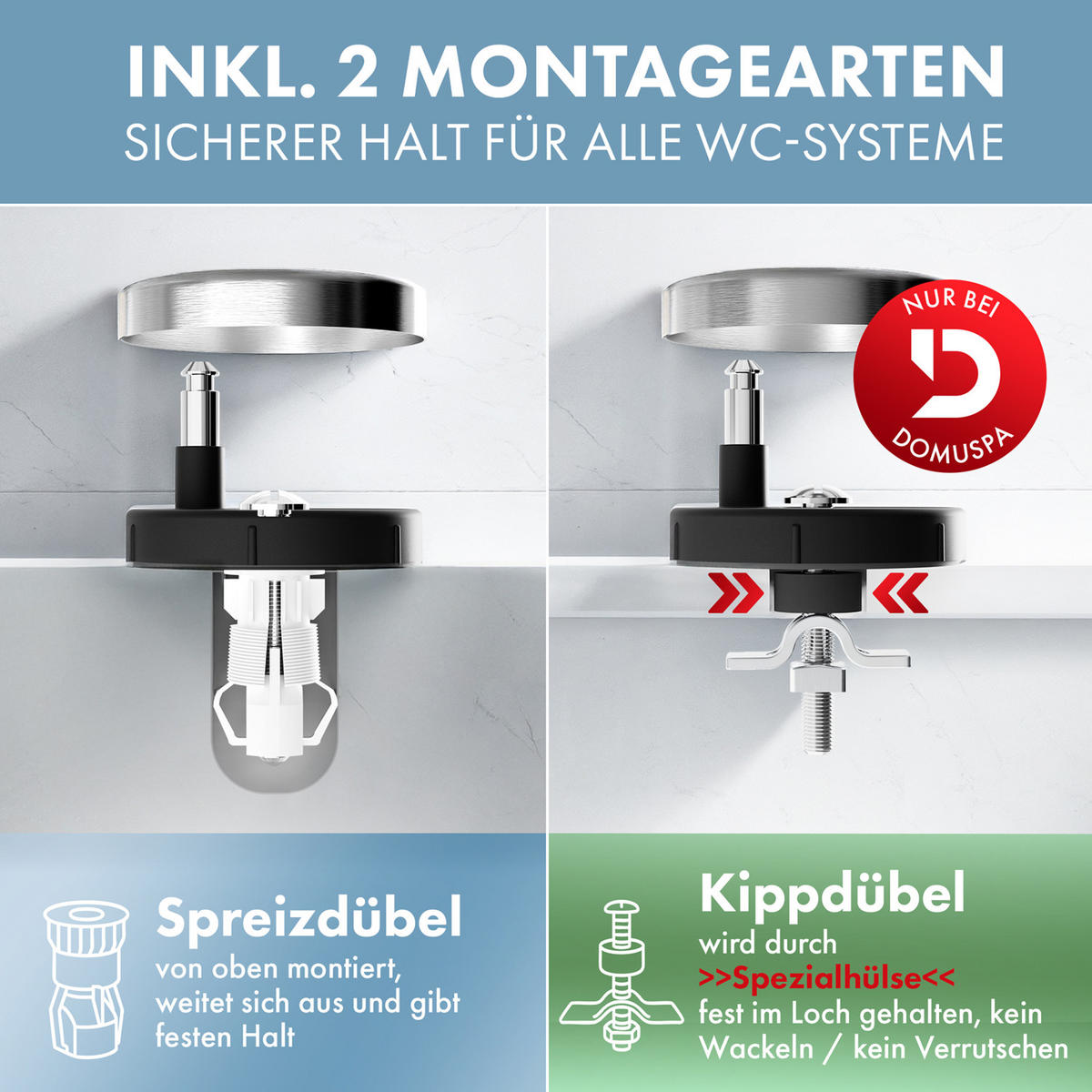 DOMUSPA Kinder Toilettensitz mit Quick-Release Funktion - Weiß, Kunststoff (45/5.5/37.6cm) - DomuSPA