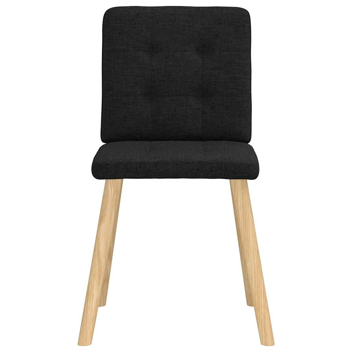 ESSZIMMERSTÜHLE 2 Stk. Schwarz Stoff 45*54*86cm - Schwarz, Metall (45/86/54cm) - ZMH