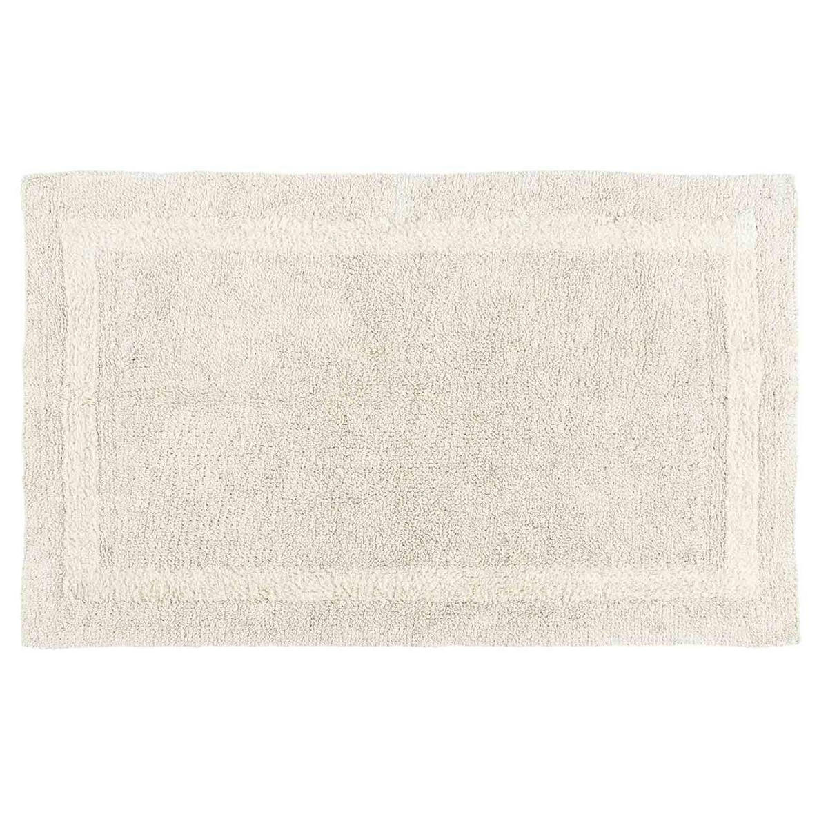 BADEMATTE 70/120 cm, 100% Baumwolle, wendbar - Creme, Textil (70/120cm) - Homescapes