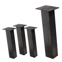 TISCHBEINE 4er Set I-96GRAD-Design H:42 cm Industrial 8x8 cm - Dunkelgrau, Metall (14/42/14cm) - ML-DESIGN