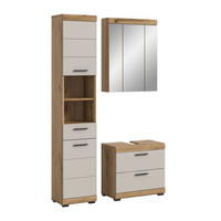 BAD-SET SCOUT 3-tlg. (B/H/T: ca. 112/191/34 cm) in Evoak Oak Nachbildung/- - Eichefarben, Holz (112/191/34cm)