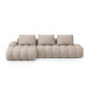AUSKLAPPBARES-ECKSOFA links mit Container Linz aus strukturiertem Stoff sandfarben 3 Sitzplätze - Sandfarben, Textil (142/275cm) - Cosmopolitan Design