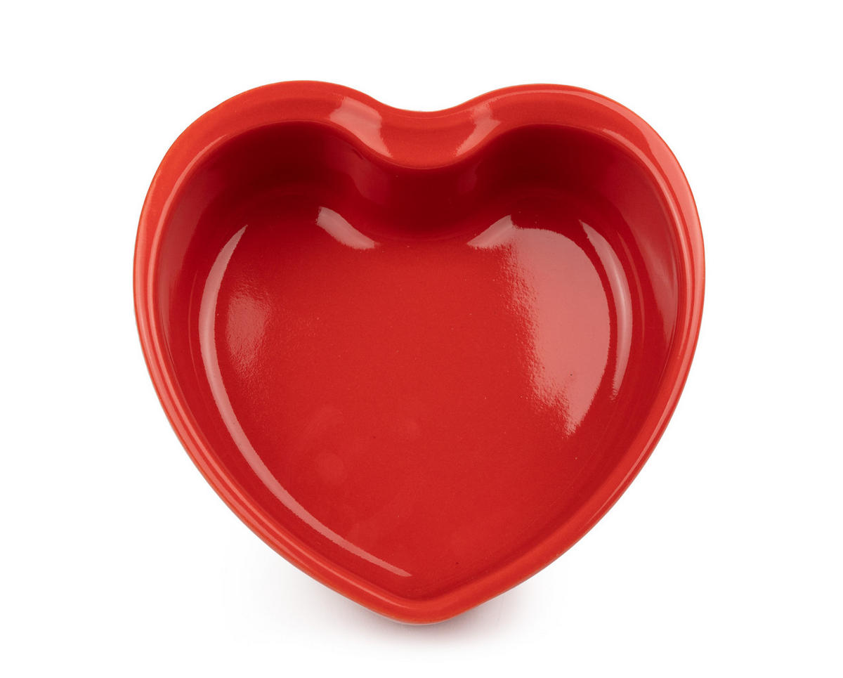 AUFLAUFFORM For You Herzform 2er Set Keramik Rot Spülmaschinenfest - Rot, Keramik (13.2/13.4/4.7cm) - PEUGEOT