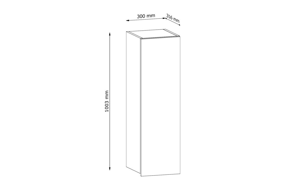 HÄNGESCHRANK G30 P/L – Sorento Dunkle Eiche – Dunkle Eiche - Dunkelbraun, Holzwerkstoff (30/100/32cm) - ROYAL24_MARKT
