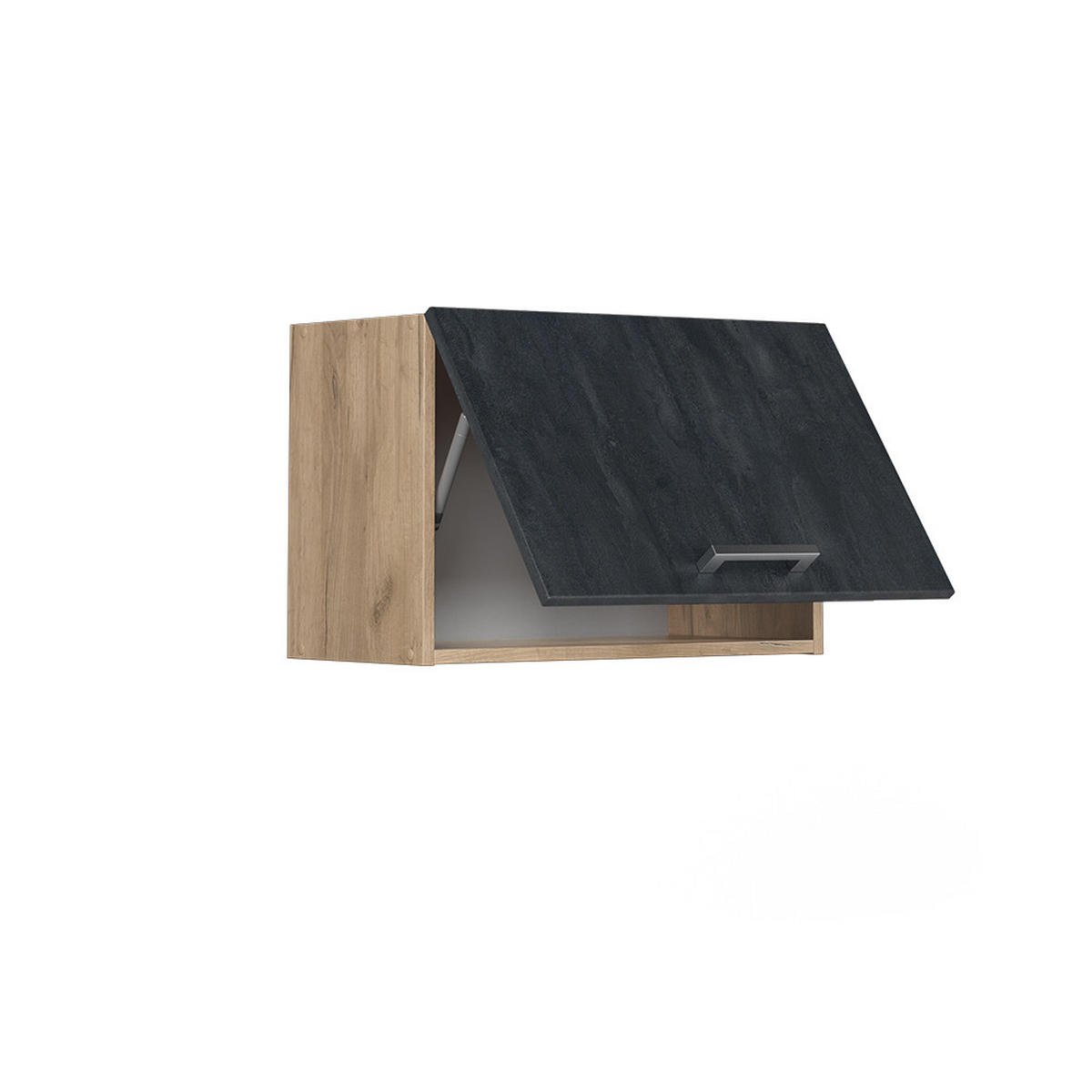 HÄNGESCHRANK R-Line Schwarz Beton 60 cm Flach - Honigeiche/Eiche Wotan, Holzwerkstoff (60/40/31cm) - Vicco