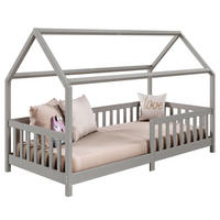 HAUSBETT NINA 90X200 CM - Grau, Holz (96/135/206cm) - IDIMEX