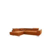 ECKSOFA Carmelo In Nova - Orange, Holzwerkstoff/Textil (275/202cm) - Fun Möbel