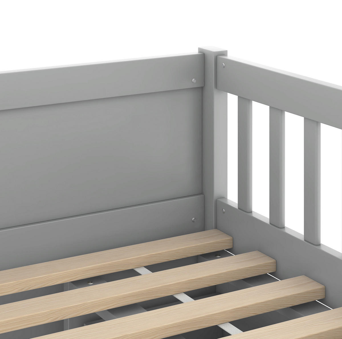 HOCHBETT 90/200 cm Grau aus Kiefernholz und MDF mit 4 Schubladen - Grau, Holz (90/200cm) - OKMYHOME
