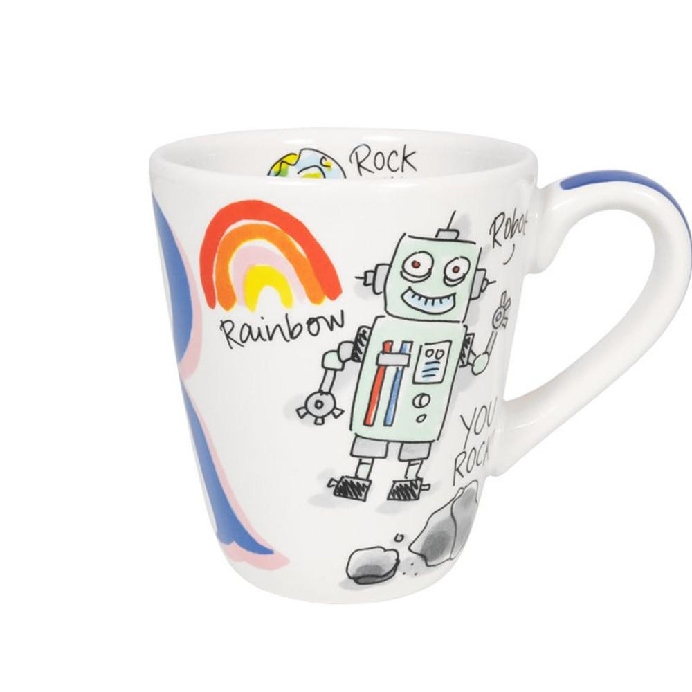 BECHER Love Letter R in Bunt - 350 ml - Multicolor, Keramik (0.35L) - Blond Amsterdam