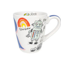 BECHER Love Letter R in Bunt - 350 ml - Multicolor, Keramik (0.35L) - Blond Amsterdam