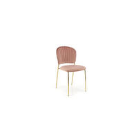 POLSTERSTUHL GLORIA 47/56/85 cm Rosa/Gold - Goldfarben/Rosa, Textil/Metall (47/85/56cm) - Lookway
