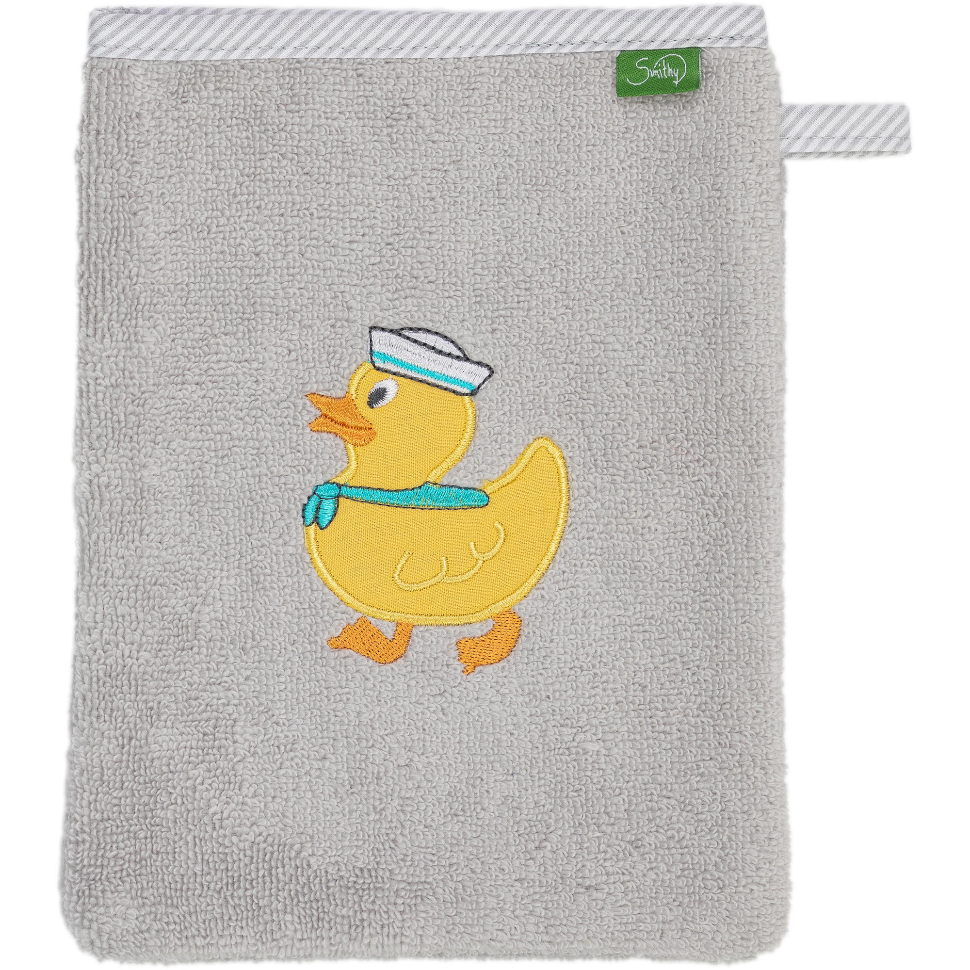 WASCHHANDSCHUHE PASTELLFLAUSCH ENTE HELLGRAU - Grau, Textil (16/21cm) - Smithy