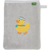 WASCHHANDSCHUHE PASTELLFLAUSCH ENTE HELLGRAU - Grau, Textil (16/21cm) - Smithy