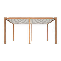 SELBSTTRAGENDE Pergola - 500 cm x 300 cm - Metall - Naturfarben Dunkel AMALFI - Naturfarben, Metall (500/250/300cm) - Vente-Unique