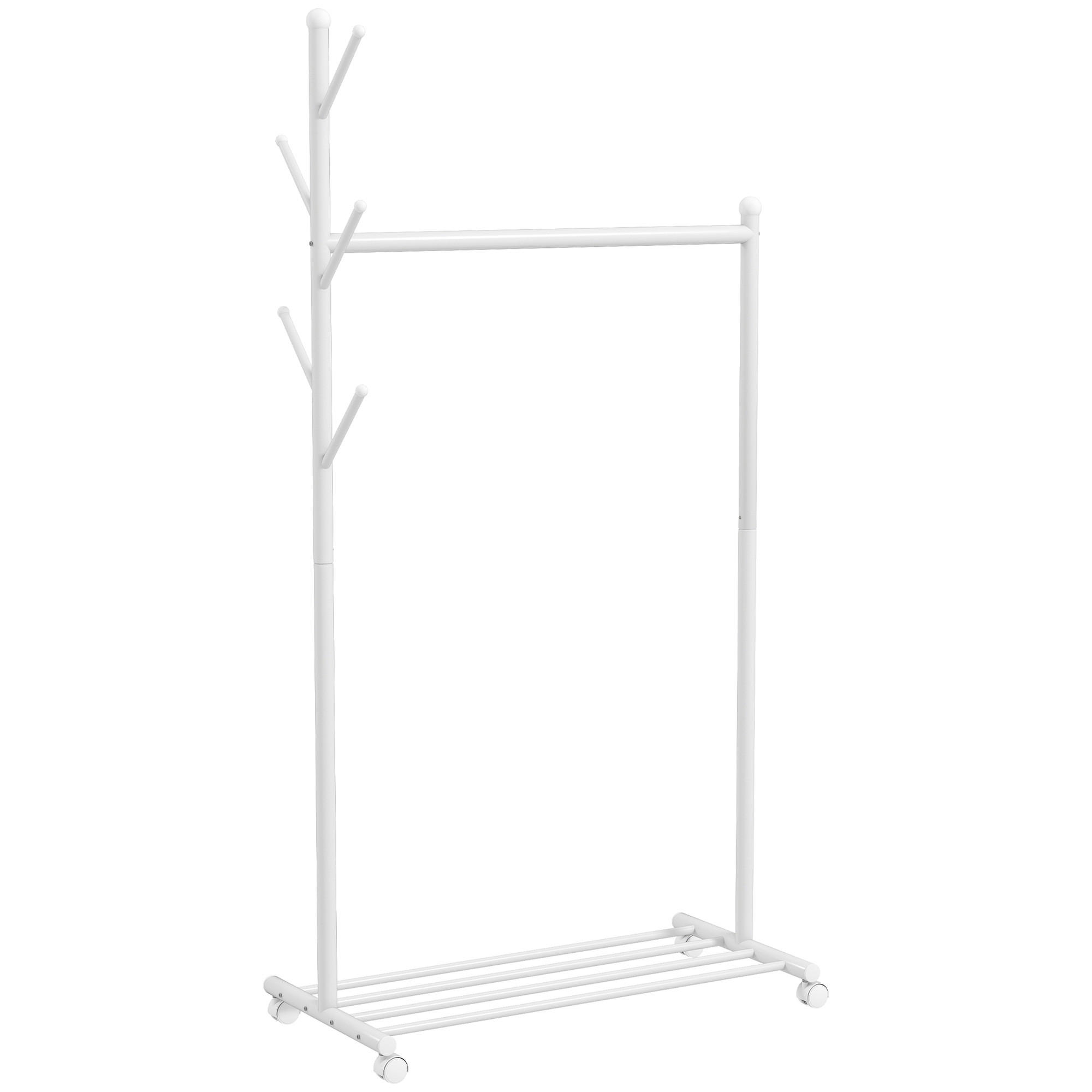 KLÄDHÄNGARE av metall, vit 171/43/86 cm