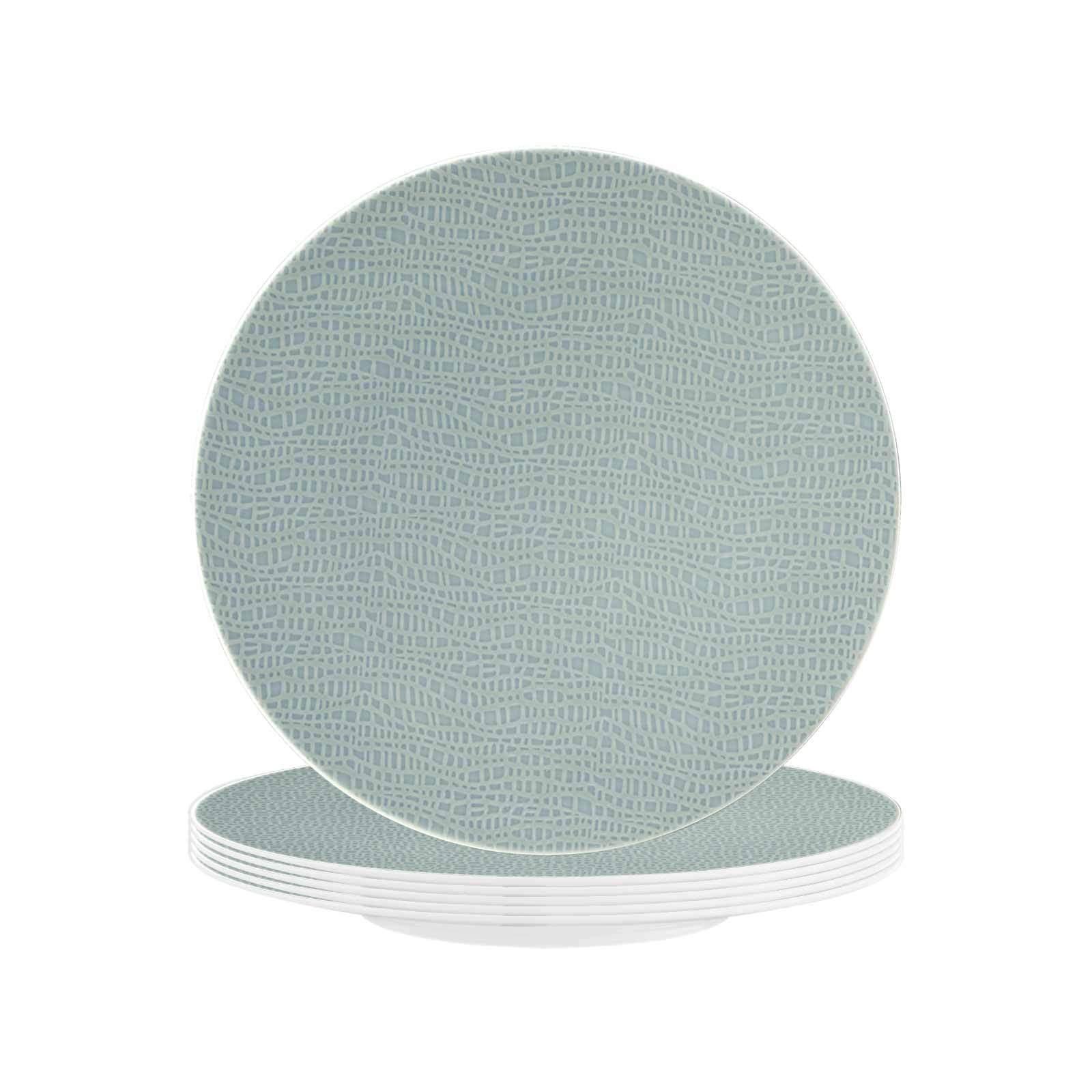 FRÜHSTÜCKSTELLER Life Fashion Green Chic ø 22,5 cm 6er Set - Türkis, Keramik (22.5cm) - Seltmann Weiden