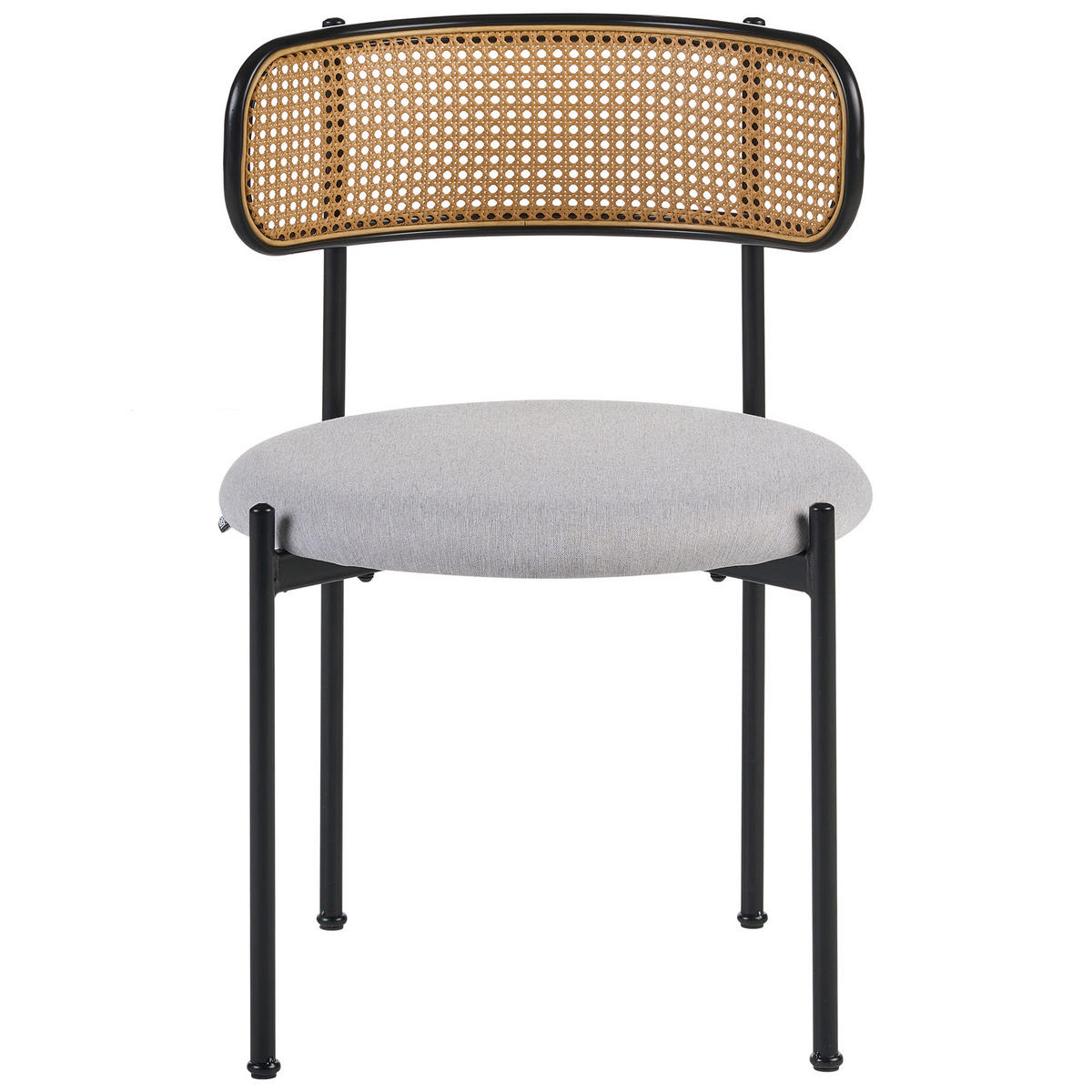 JÍDELNÍ ŽIDLE sada 2 ks Kov černá/světle šedá Andover - šedá/černá, kov (50/75/50cm) - Beliani