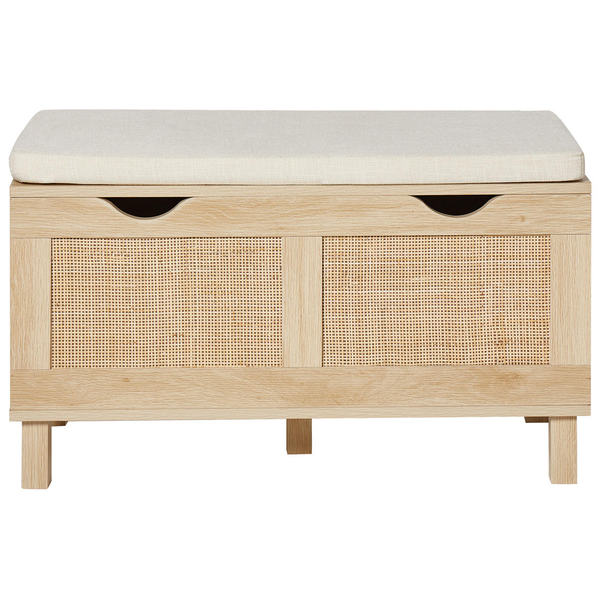 TRUHENBANK Hellbraun Washington - Hellbraun, Holzwerkstoff (80/47/35cm) - Beliani