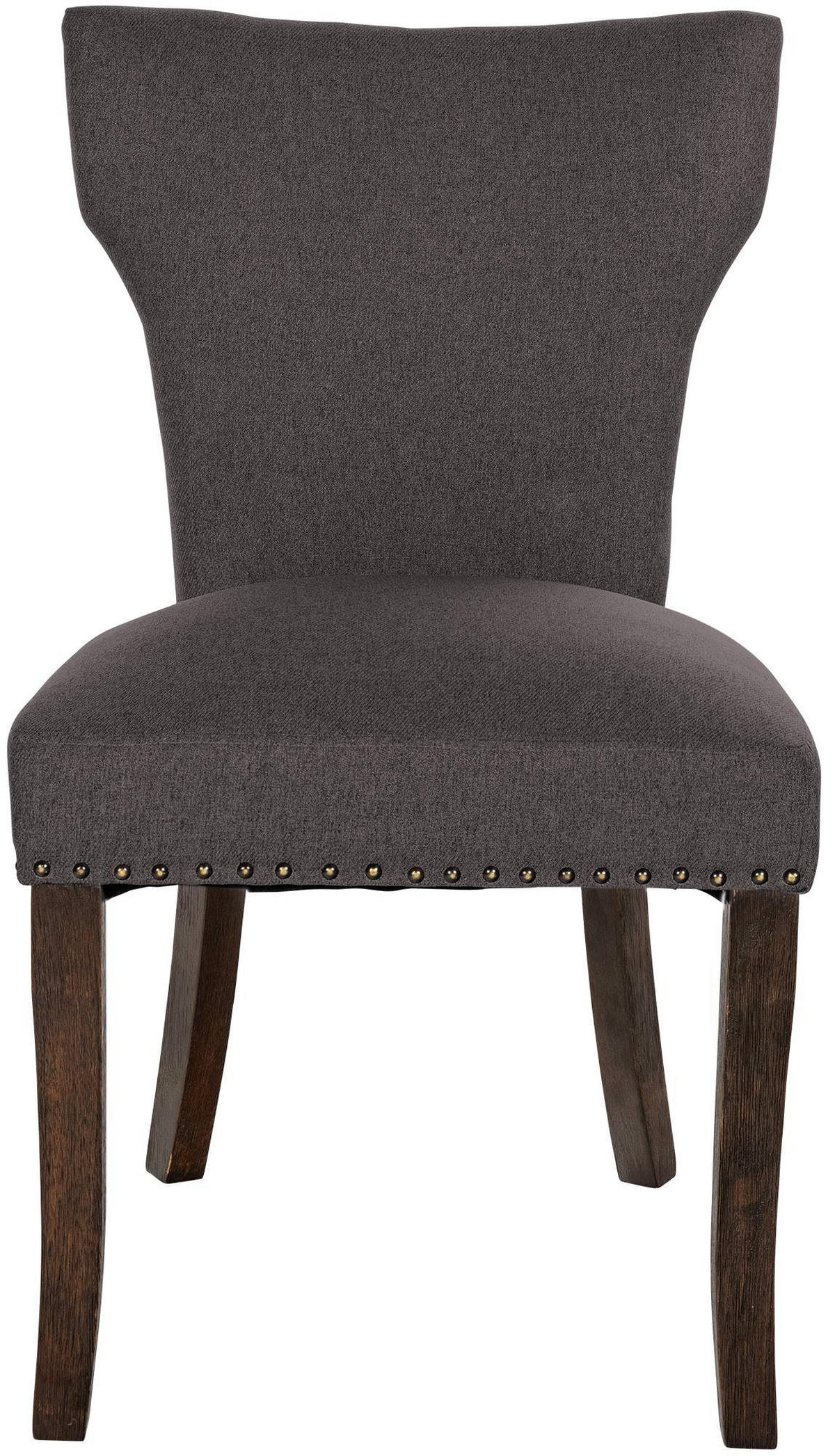 WOHNZIMMERSTUHL 2er Set Stoff dunkelgrau - Dunkelgrau, Holz/Textil (52/90/59cm) - CLP