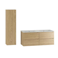KOUPELNOVÝ NÁBYTEK 120cm Viggo 2er-Set Dřevo - hnědá, kompozitní dřevo (120/50/45.8cm) - Petits-meubles