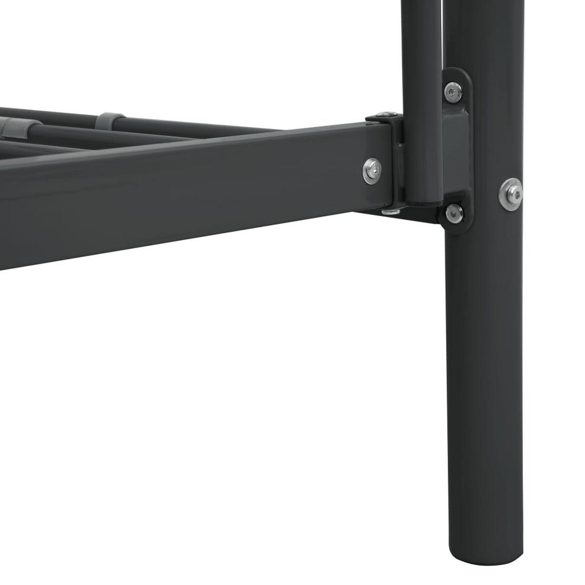 ETAGENBETTGESTELL SCHWARZ METALL 140X200 CM/90X200 CM - Schwarz, Metall - vidaXL