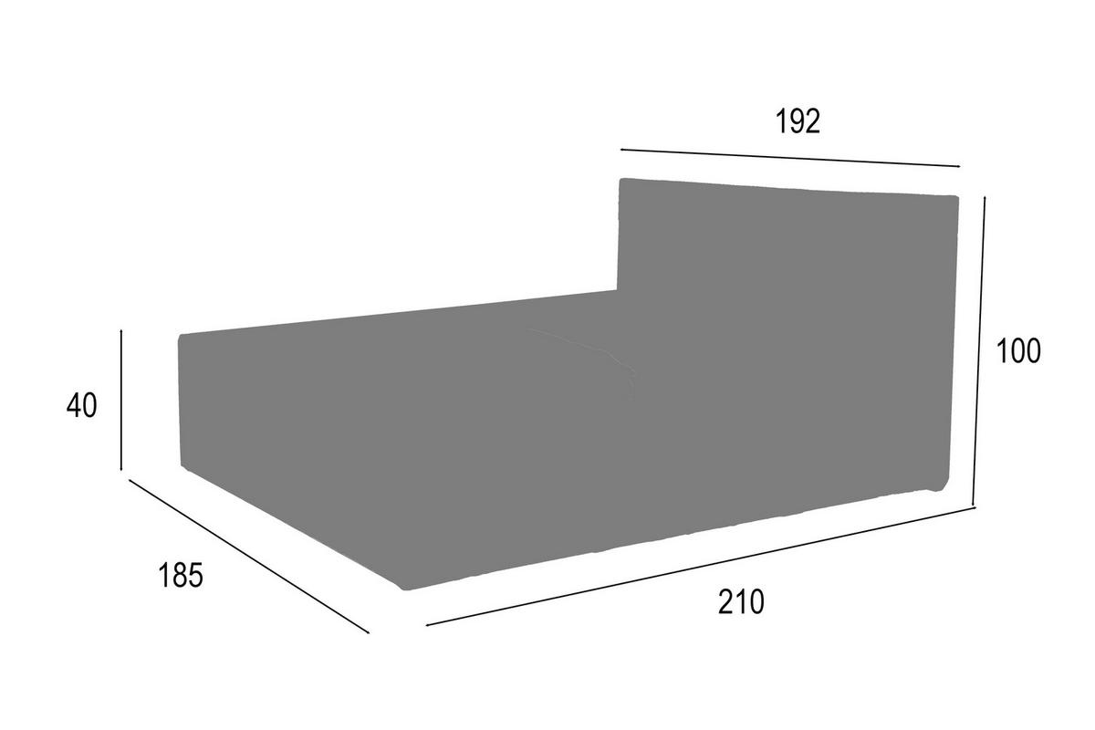 POLSTERBETT Atalanta Grau 180 x 200 x 40 cm Ohne Matratze und Lattenrost - Grau, Holz (180/200cm) - Halmon Schlafkomfort Betten 