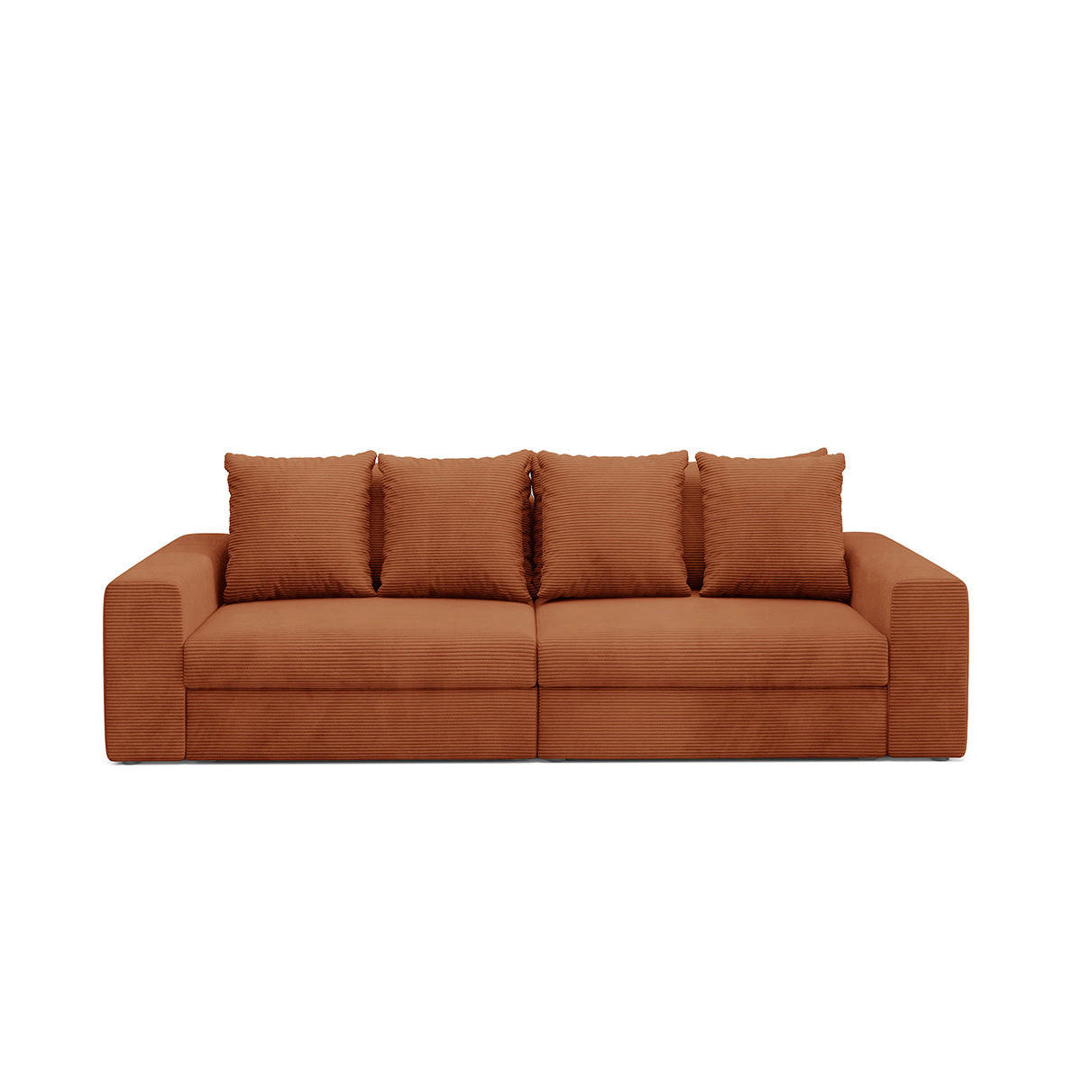 SOFA Paola 3 Sitzplätze Ziegelrot - Rot, Holz (272/86/120cm) - Petits-meubles