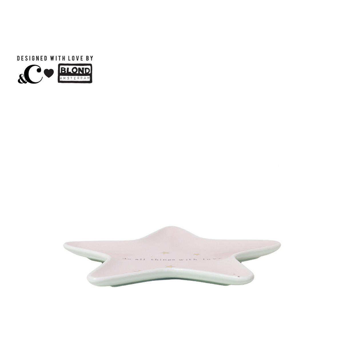 TELLER Tu alles mit Liebe in Rosa - 15cm - Pink, Keramik (0.1/0.1/0.1cm) - Blond Amsterdam