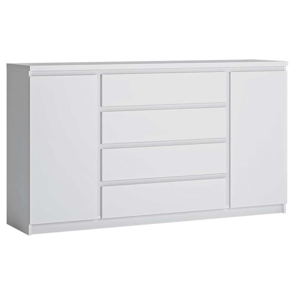 SIDEBOARD Fortaleza-129 - Weiß, Holzwerkstoff (165/93/40cm) - Lomado